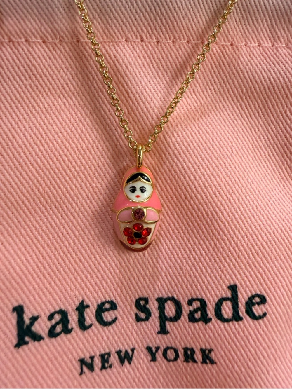Kate Spade Ooh La La Dollface Necklace- NWT & Dustie ❣️❣️